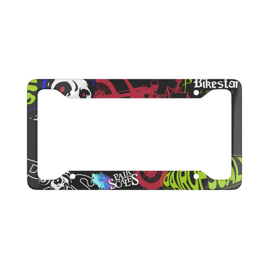 Pair of Scale Collage License Plate Frame